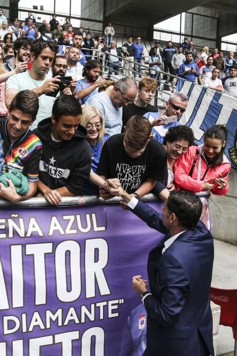 Presentación de Fernando Hierro como entrenador del Real Oviedo