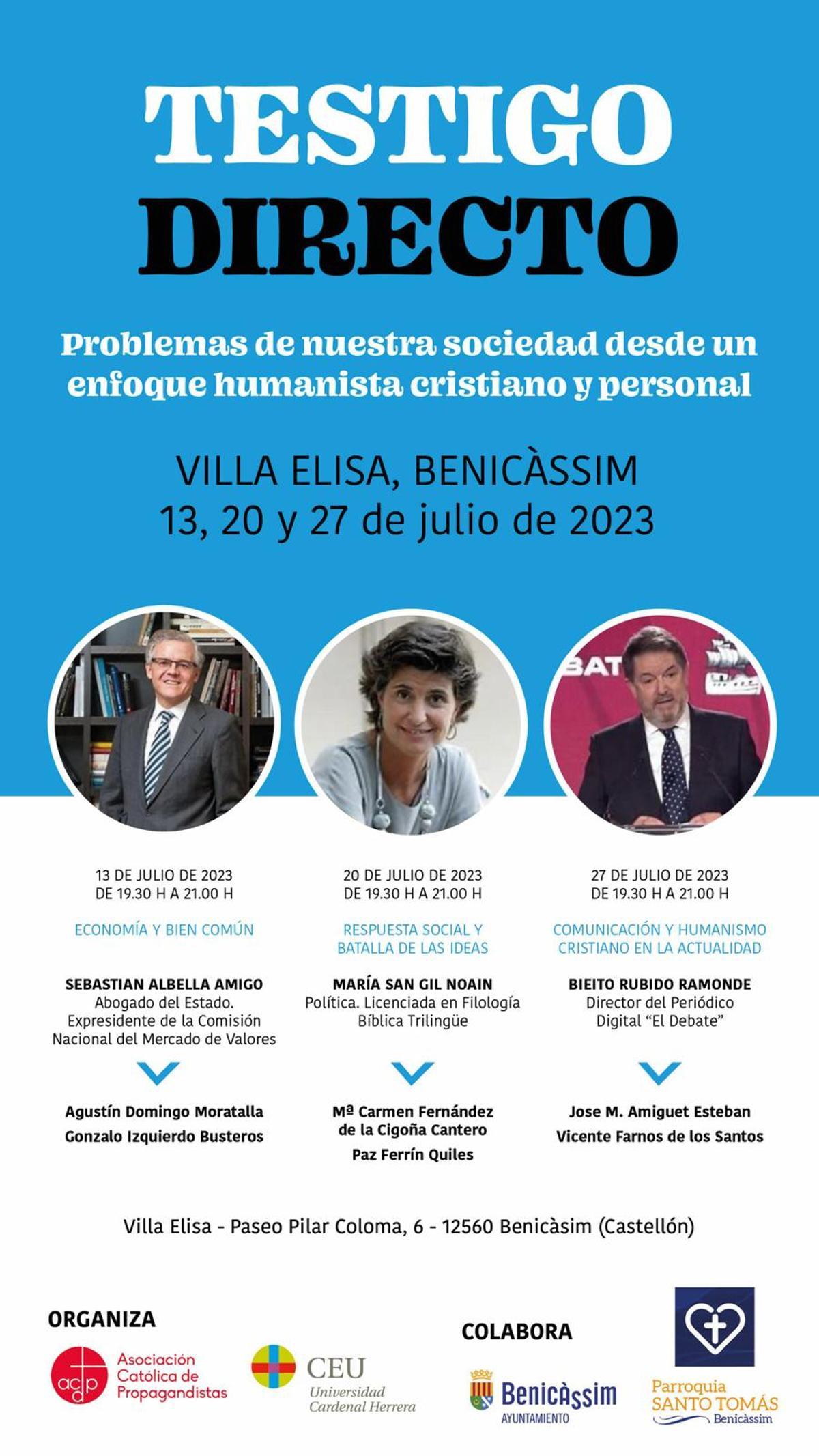 Cartel del ciclo 'Testigo directo'