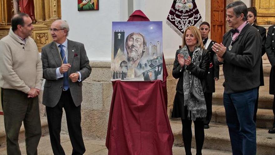 Un óleo del Cristo Negro, cartel oficial de la Pasión 2018 de Cáceres