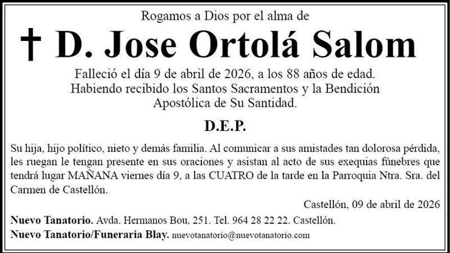 D. Jose Ortolá Salom