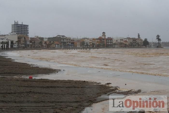 Temporal en Murcia: Los efectos de las lluvias en Los Alcázares y Cartagena