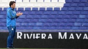 Rubi, en un entrenamiento del Espanyol en Cornellà.