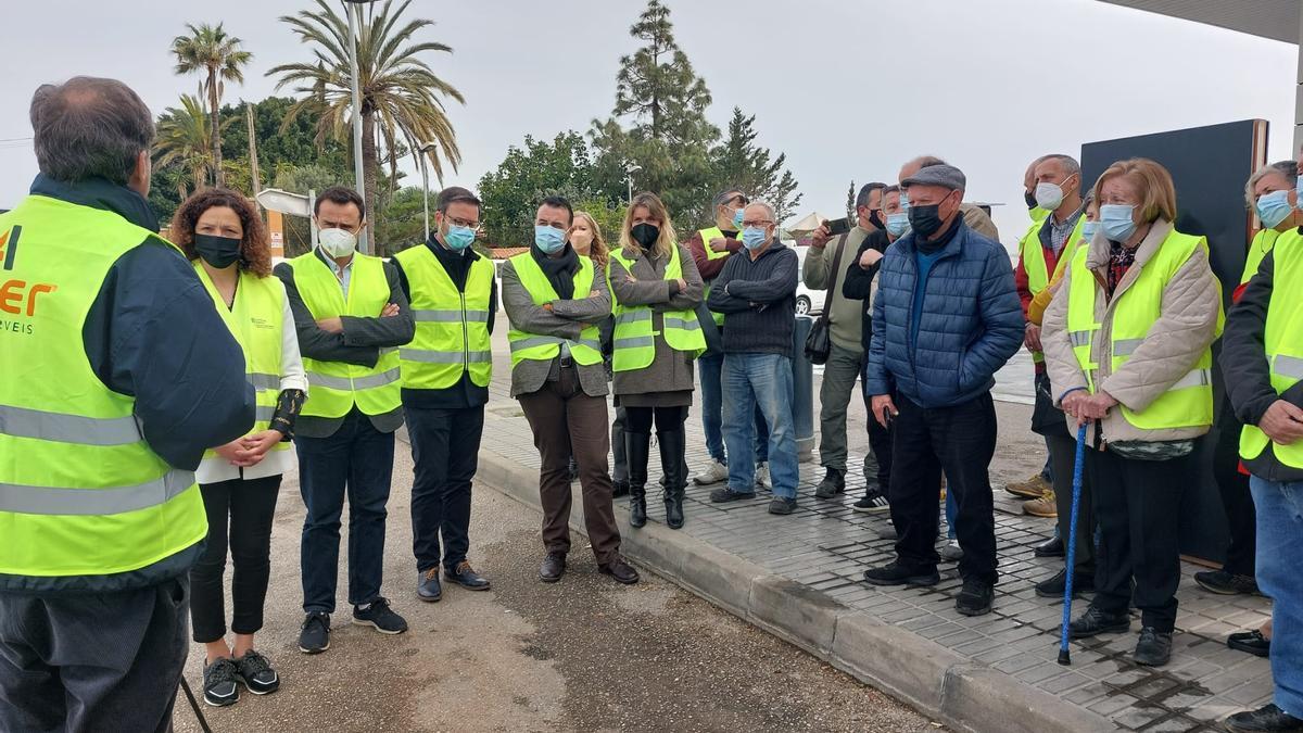 Cladera, Sevillano, Hila y Martínez han visitado la zona del camino Salard en la que se ejecuta el nuevo &quot;vial cívico&quot;.