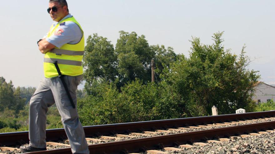 Vía del tren del Cercanías de Álora