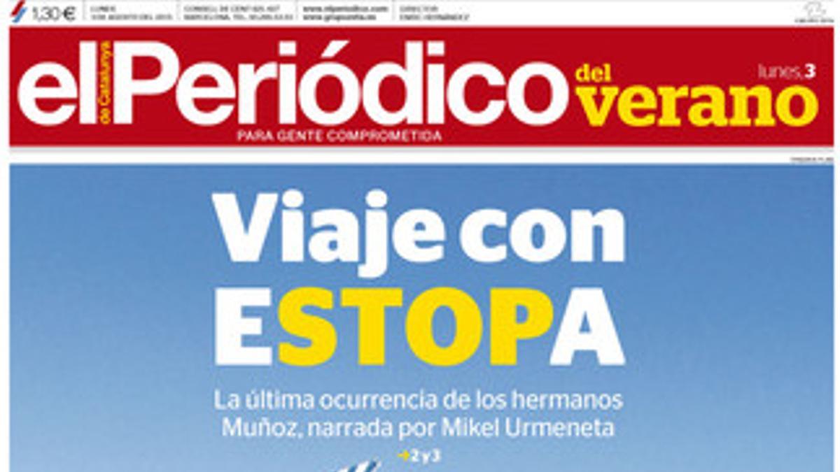 La portada de EL PERIÓDICO DEL VERANO del 3 de agosto