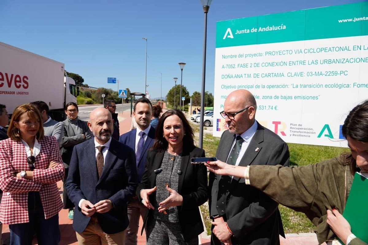 Junta y Gobierno central se han unido para construir la via ciclopeatonal entre  Atalaya y Doña Ana en Cártama.