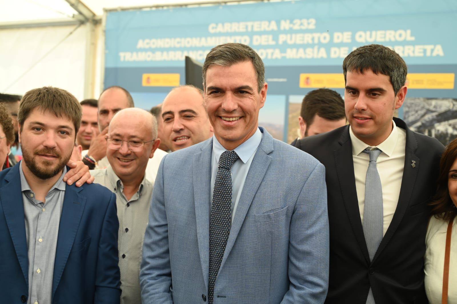 Sánchez inaugura el nuevo tramo de la N-232, a su paso por el puerto del Querol, en Morella