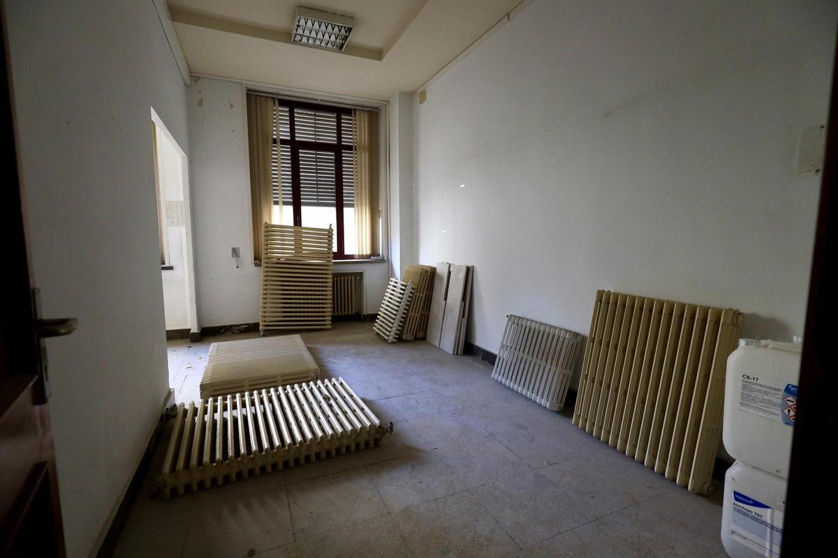 Interior de los antiguos juzgados de la plaza del Pilar.