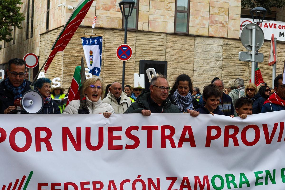 Ni molinos ni biogás: la oposición al nuevo mapa energético convoca a un millar de zamoranos en la capital