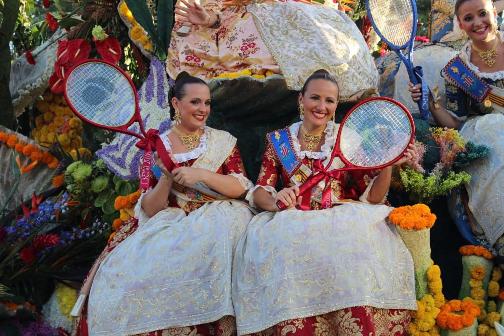 Las falleras de 2017, 2018 y 2019, en la Batalla de Flores