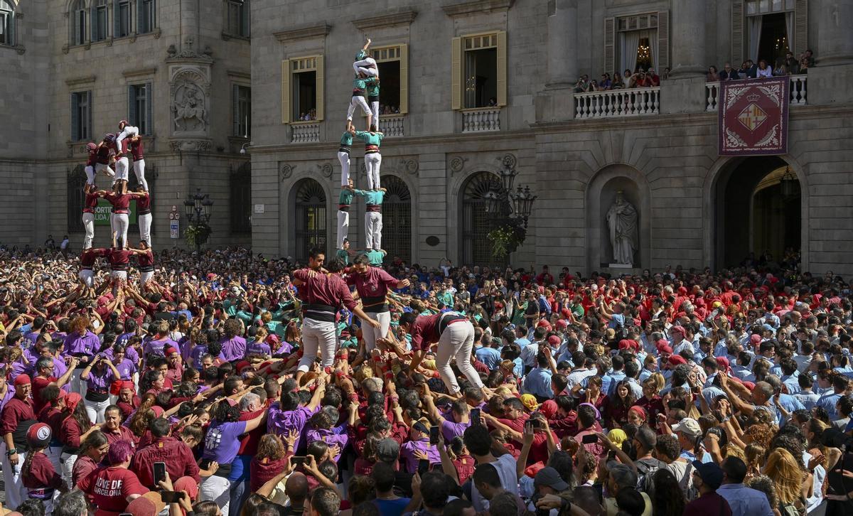 La Diada Castellera de la Mercè reúne las ocho colles de Barcelona