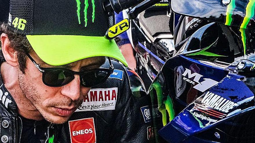 Valentino Rossi, en la parrilla de Cheste