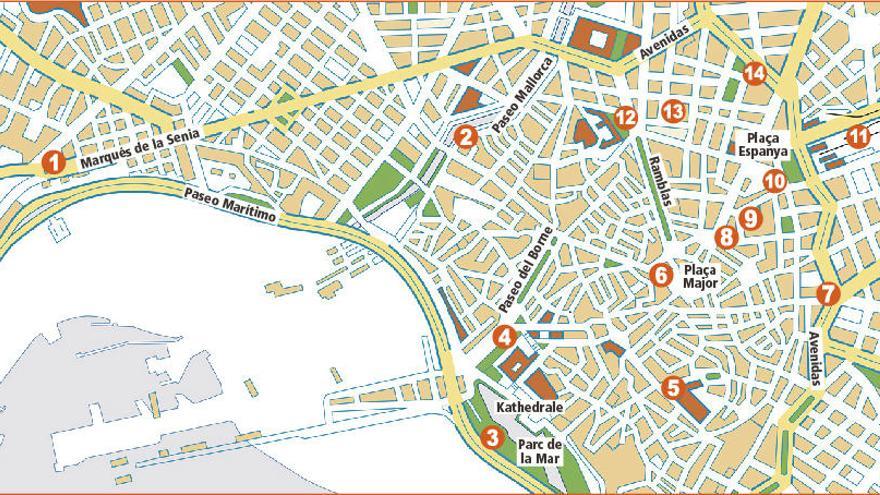Insgesamt 14 Parkhäuser mit rund 6.000 Stellplätzen stehen Urlaubern und Residenten im Zentrum Palmas sowie auf dem Paseo Marítimo zur Verfügung.