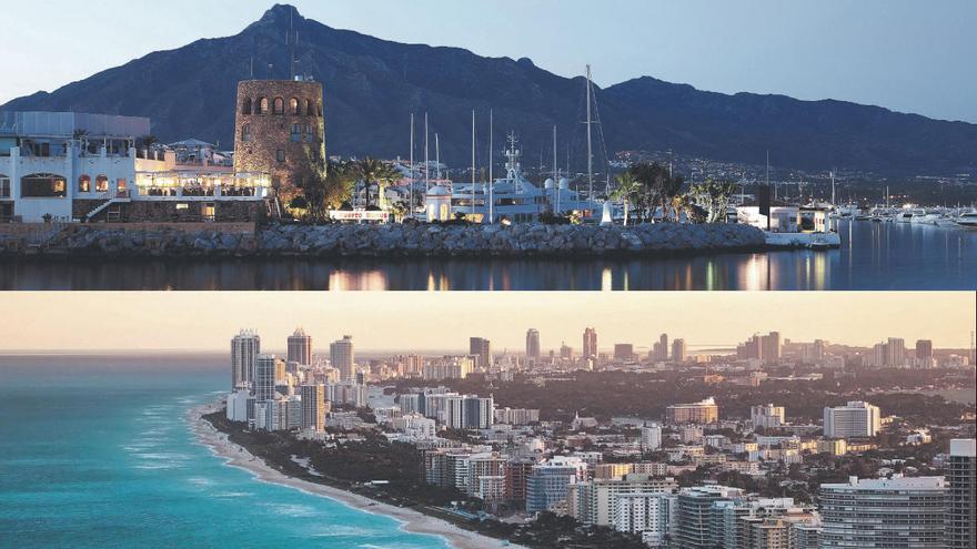 MARBELLA I MIAMI (FLORIDA). L&#039;activitat econòmica de la ciutat també és motiu d&#039;agermanament, com en aquest cas, en el qual totes dues ciutats són destins vacacionals de luxe