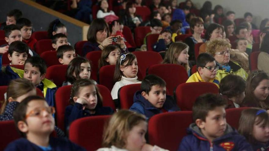 Alumnos del Qurinal, en el concierto en el Carreño Miranda.