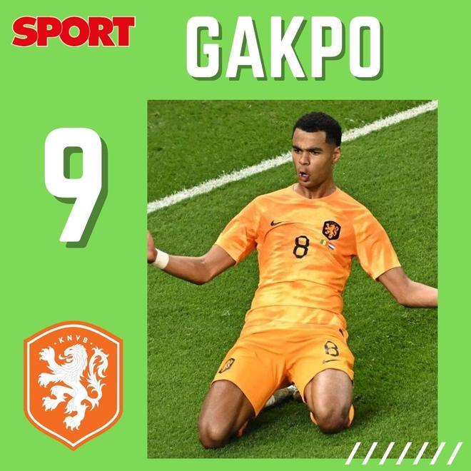 Gakpo, una de las grandes revelaciones del Mundial, goleador de Países Bajos