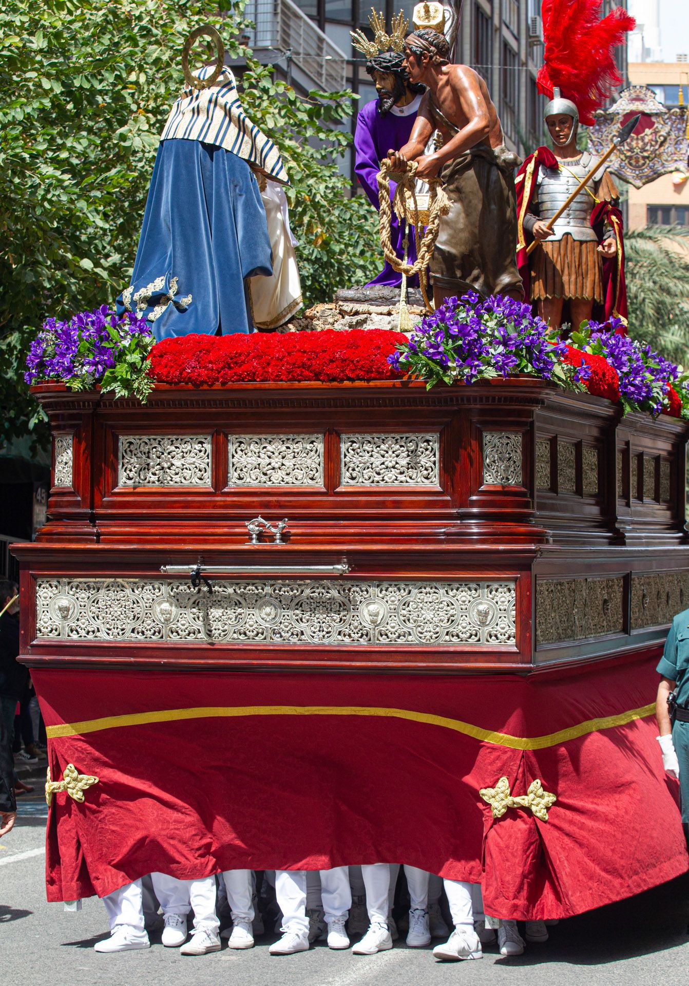 Jesús Triunfante, Oración en el huerto y La Verónica procesional en la mañana del Domingo de Ramos