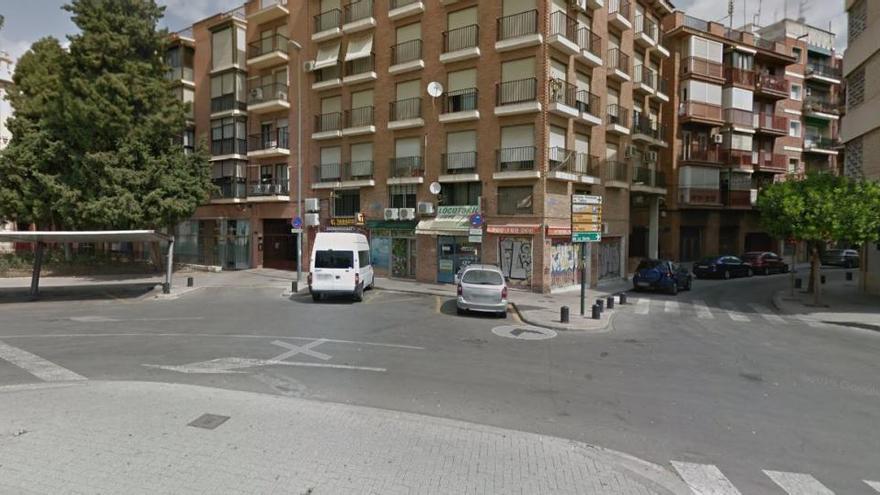 Plaza de la Cruz Roja en Murcia.