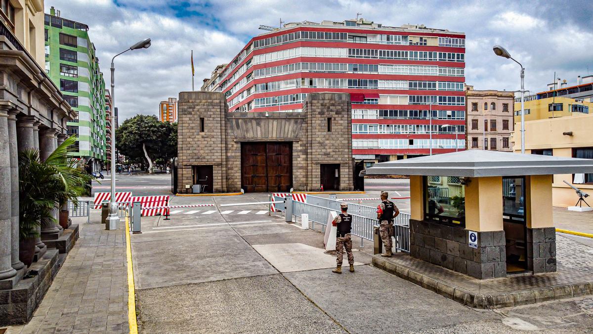 La Base Naval de Las Palmas durante el ejercicio de entrenamiento