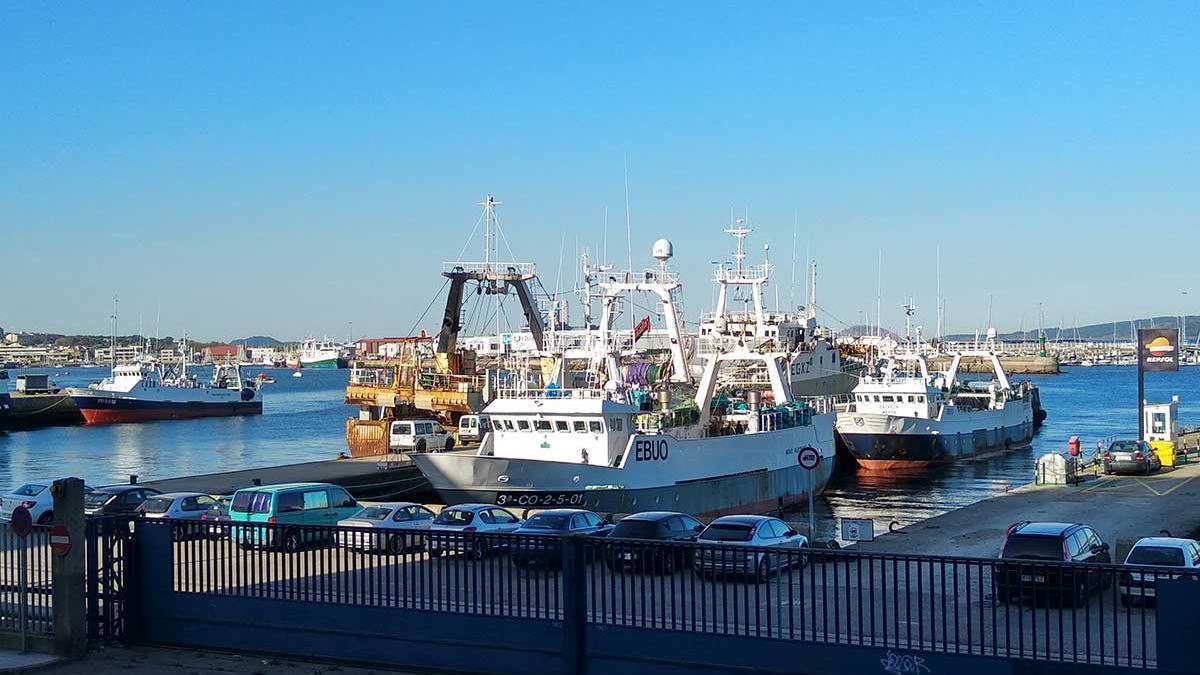 Barcos de Gran Sol amarrados en Beiramar.