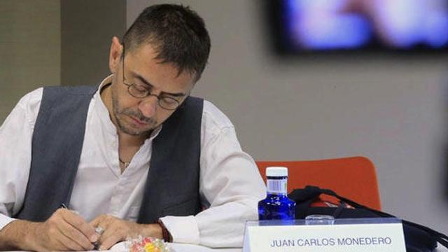 Monedero, durante un curso organizado por su partido.