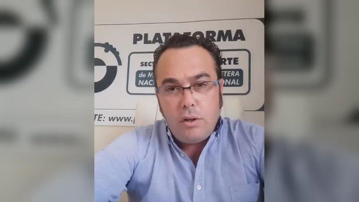 Manuel Hernández, de la Plataforma Nacional en Defensa del Sector del Transporte.