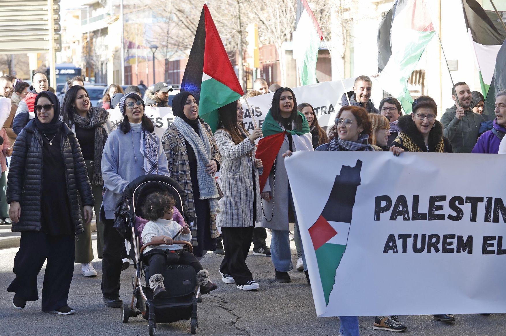 Salt i Girona se sumen a les manifestacions per Palestina