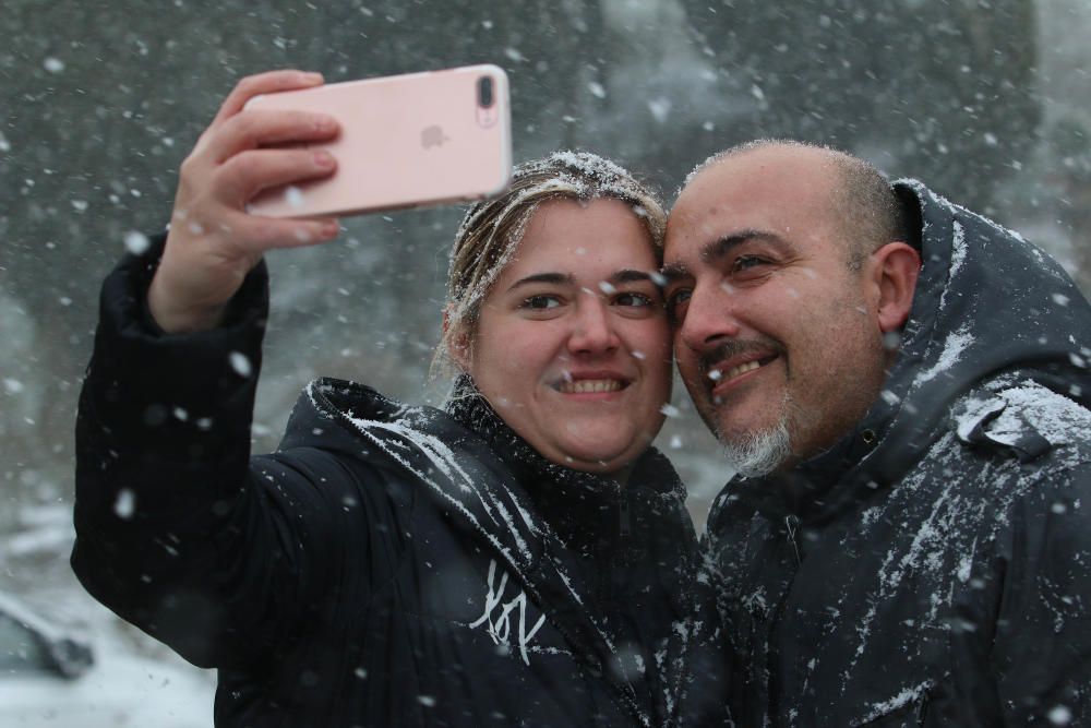 Primeras nieves de 2017 en la provincia de Málaga