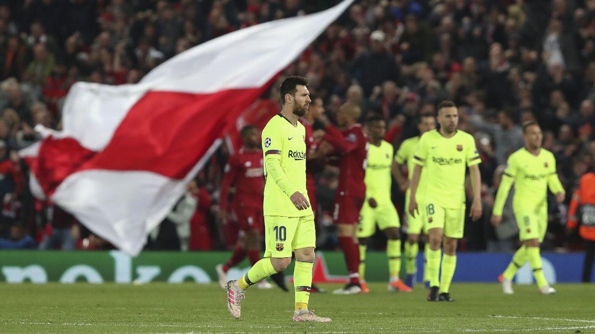 Messi, desolado tras caer en Liverpool