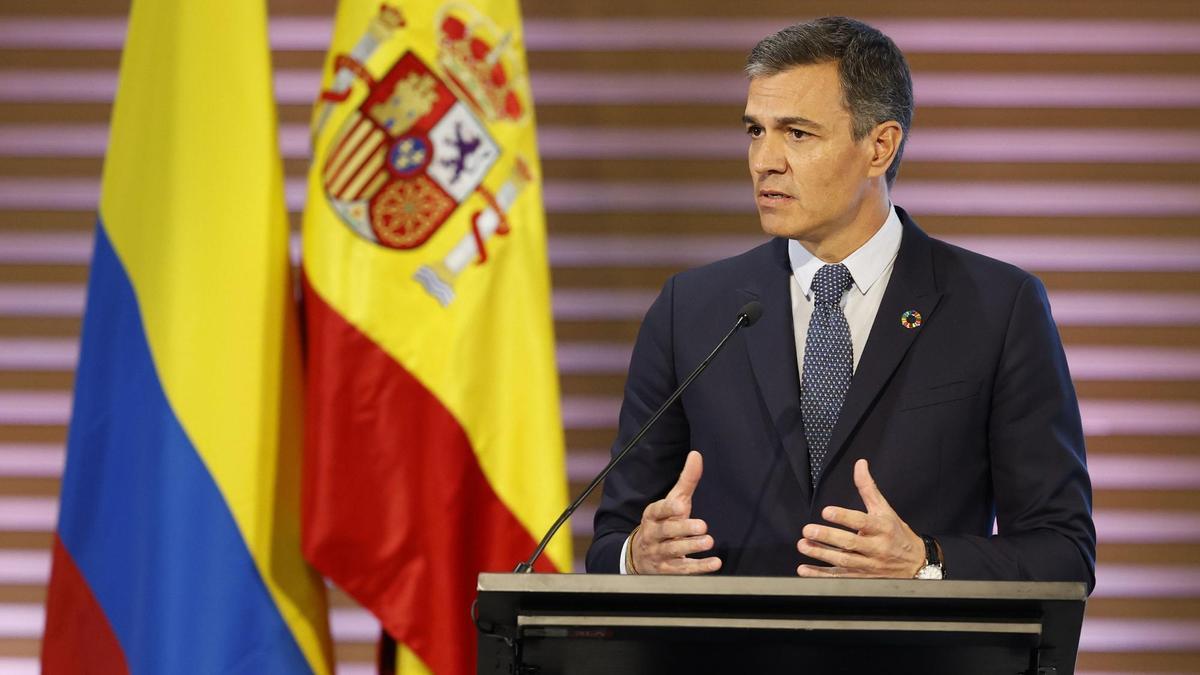 Pedro Sánchez, en Colombia.