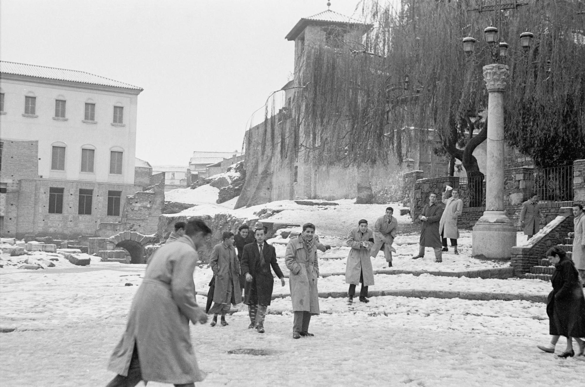 Nevada de Málaga en febrero de 1954