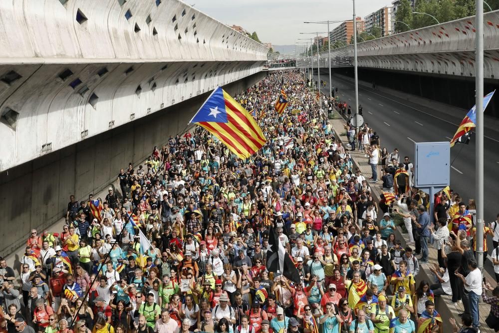 Les marxes per la llibertat inunden Barcelona