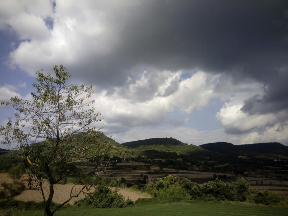 Moianès. Imatge en què un dels nostres lectors vol compartir una tarda d'estiu a la comarca, tardes plàcides i calmades.