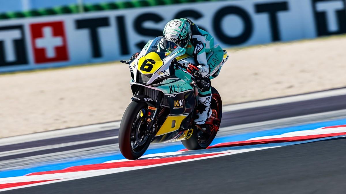 María Herrera, durante la tanda de clasificación en el circuito de Misano