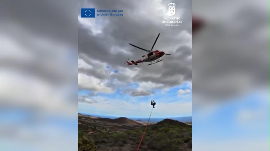 Rescate de un senderista en San Miguel de Abona