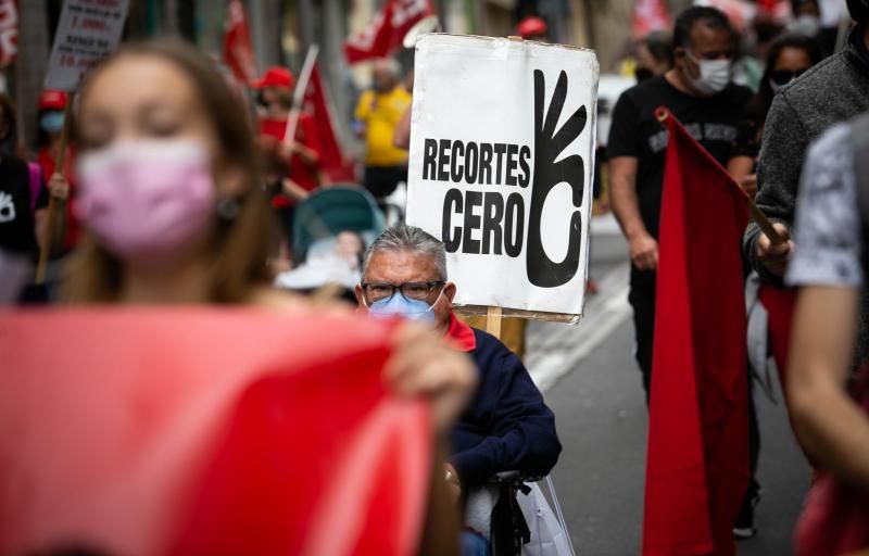 Manifestación del Primero de Mayo, Día internacional del trabajador, en Santa Cruz de Tenerife