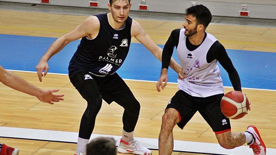 Jacobo Díaz, durante un entrenamiento de esa semana.