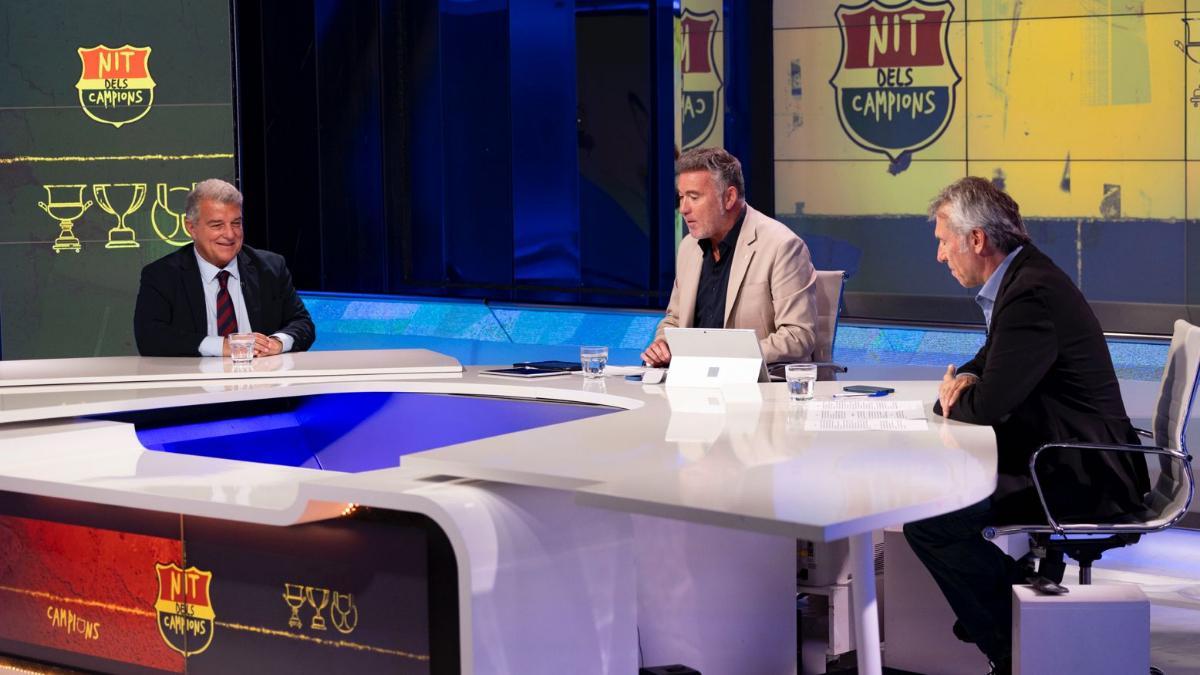 Laporta, durante su entrevista en TV3