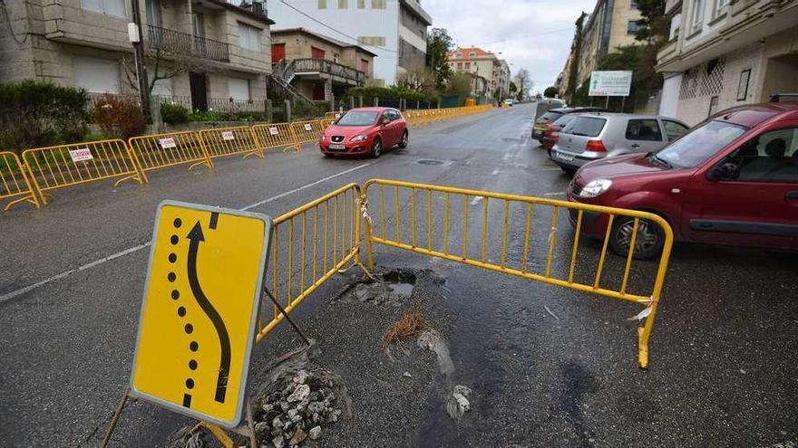 Señalización de la obra en Luis Rocafort.  // Gustavo Santos