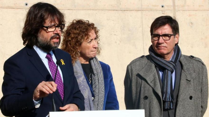 El president d&#039;FGC, Ricard Font, Ester Capella, i de l&#039;alcalde de Martorell, Xavier Fonollosa.