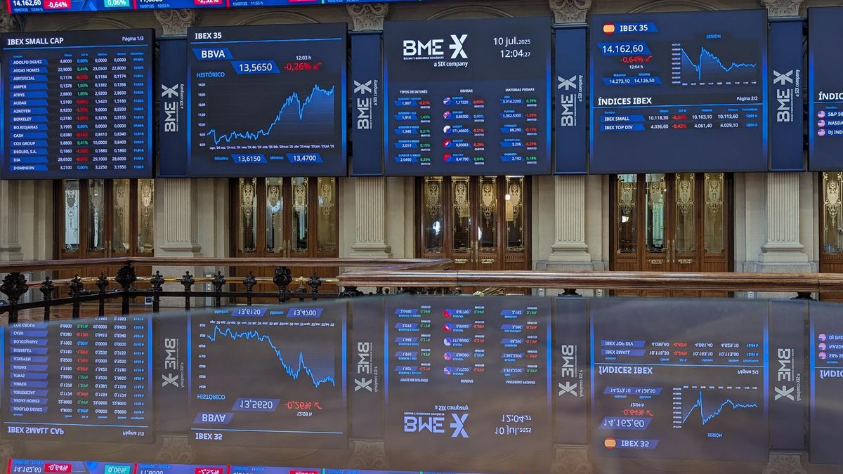 La Bolsa española baja el 0,39 % ante el aumento de las tensiones comerciales.