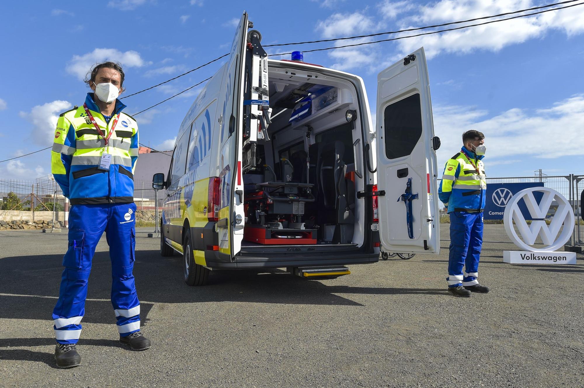 Presentación de nuevas ambulancias del transporte sanitario no urgente en Gran Canaria (5/06/2021)