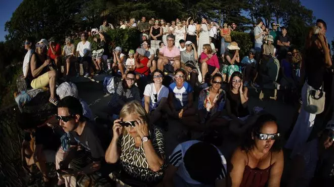 El eclipse desde Vigo, en imágenes