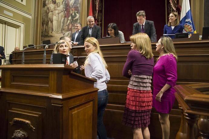 Delia Padrón Pleno del Parlamento de Canarias , Santa Cruz de Tenerife , presidente Fernando Clavijo CC