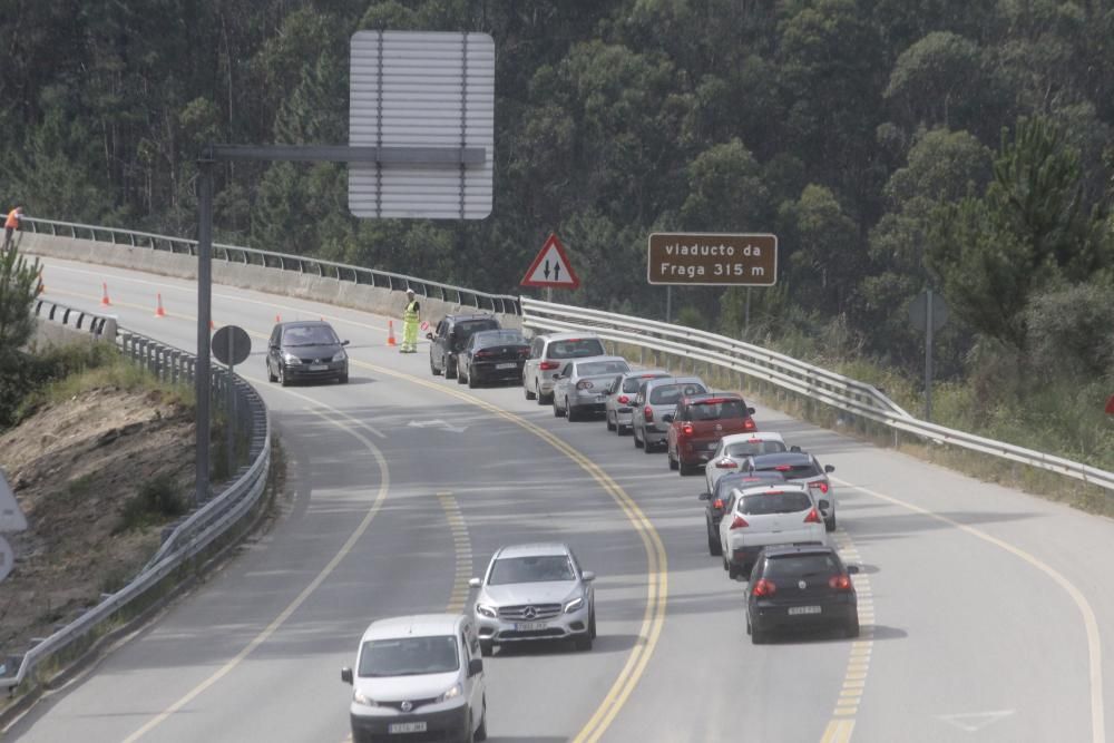 Autovía do Morrazo | Los pilares del viaducto de A Fraga escalan al cielo