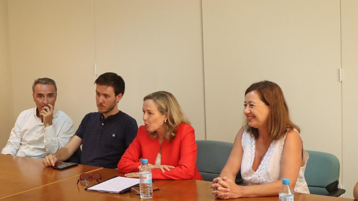 Nadia Calviño, esta tarde en Palma.