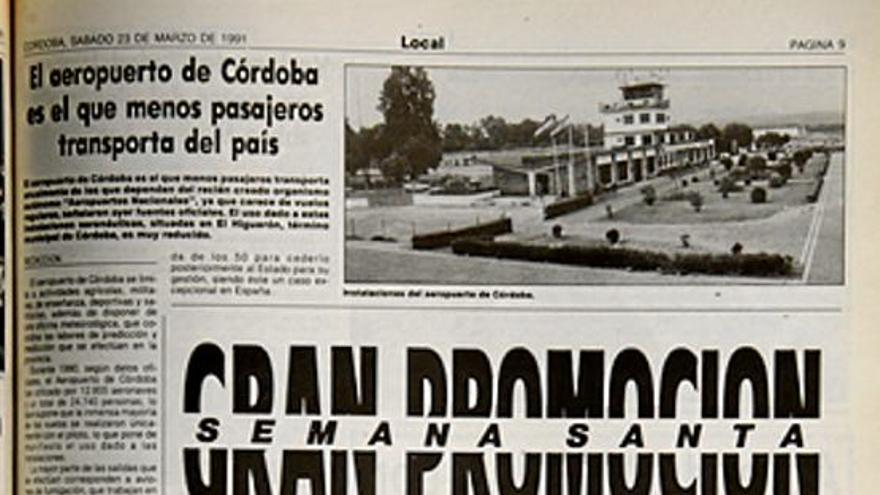 El aeropuerto de Córdoba, el de menos pasajeros de España