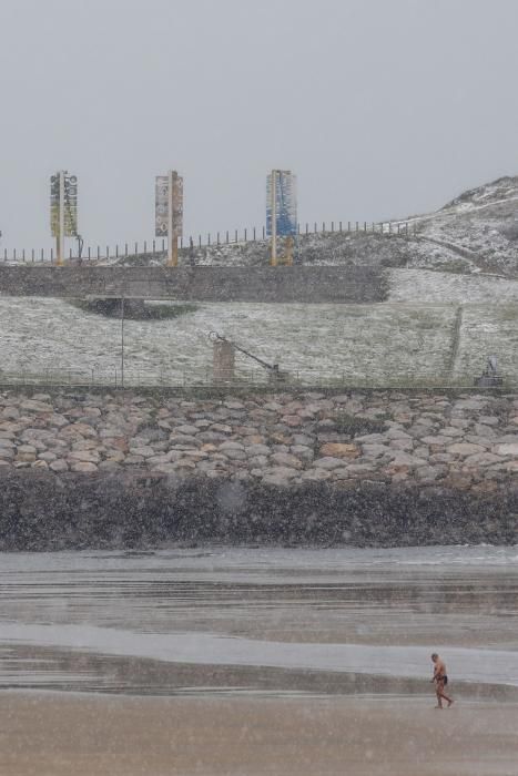 La nevada en la comarca de Avilés