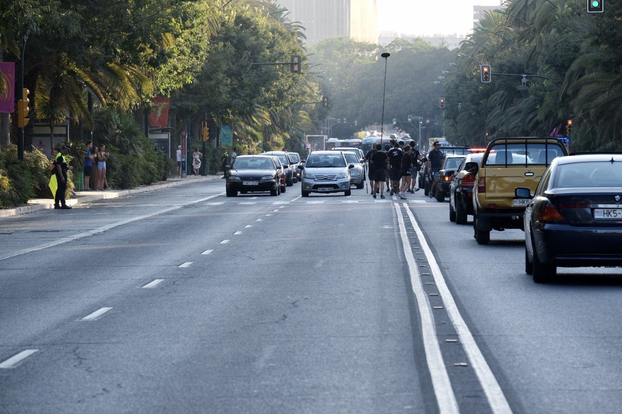 La Alameda de Colón se convierte en el plató de 'Kaos'