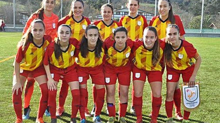 L&#039;onze inicial del combinat català sub-15 abans del duel contra el País Basc